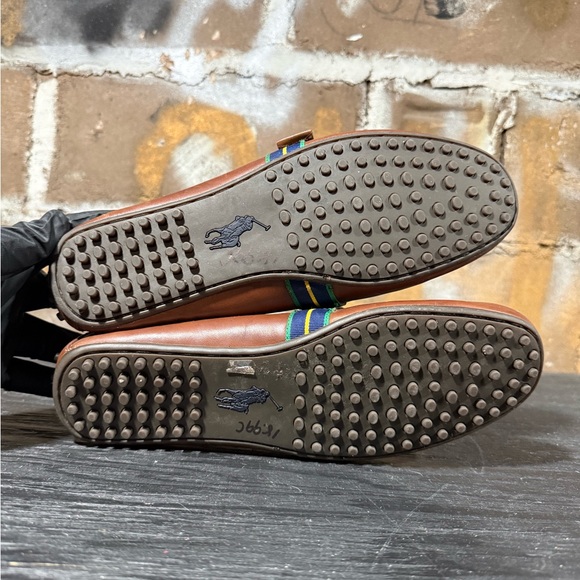 Polo Ralph Lauren Riali Driving Loafers in brown leather Mens Size 9.5 - Picture 5 of 9